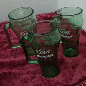Vintage Whataburger Cowboy Coke Glasses